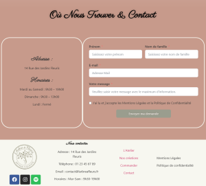 projet d'un site pour l'Arbre à Fleurs